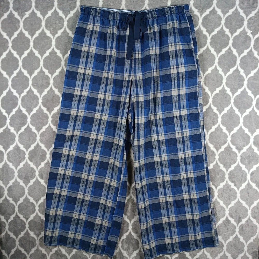 Savage X Fenty Pajama Set Women Plus Size 20 Blue Plaid Two Piece Sleepwear Cozy